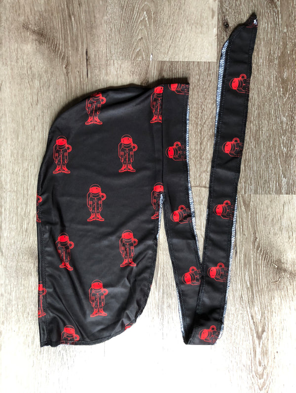 Black/ Red Astro Durag