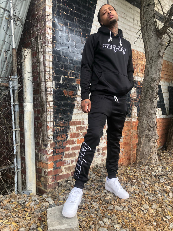 Deeper Tracksuit (Black/White)