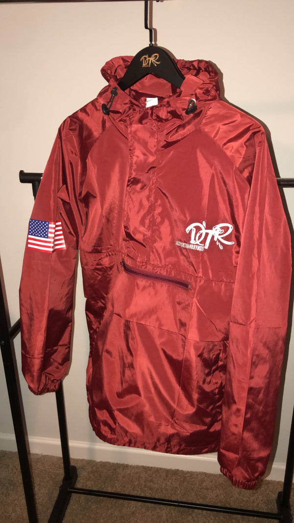 Windbreaker (Maroon/ white)