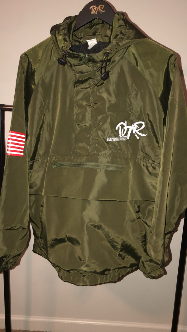 Windbreaker (Olive/white)