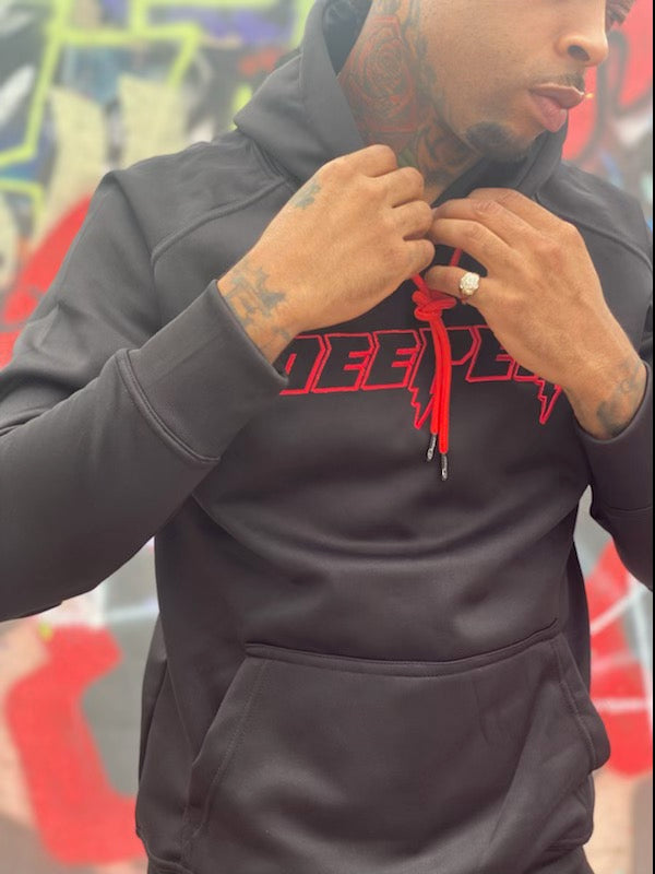 Deeper Tracksuit (Black/Red)